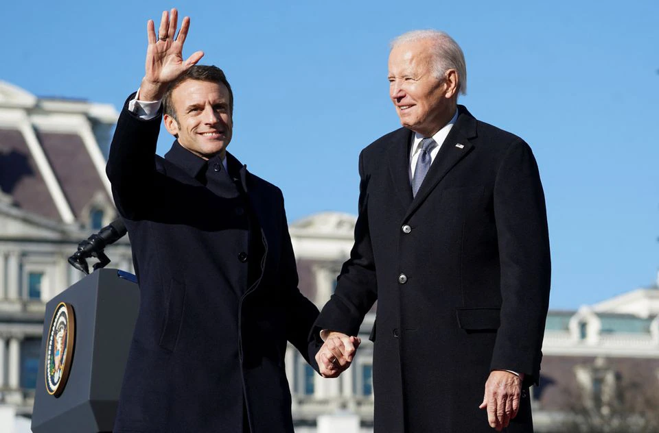 Joe Biden, Emmanuel Macron