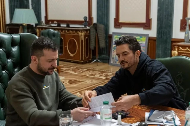 Orlando Bloom, Volodimir Zelenski, Ucrania