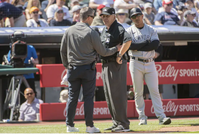 Umpire de Grandes Ligas enviado al hospital tras recibir brutal pelotazo de venezolano