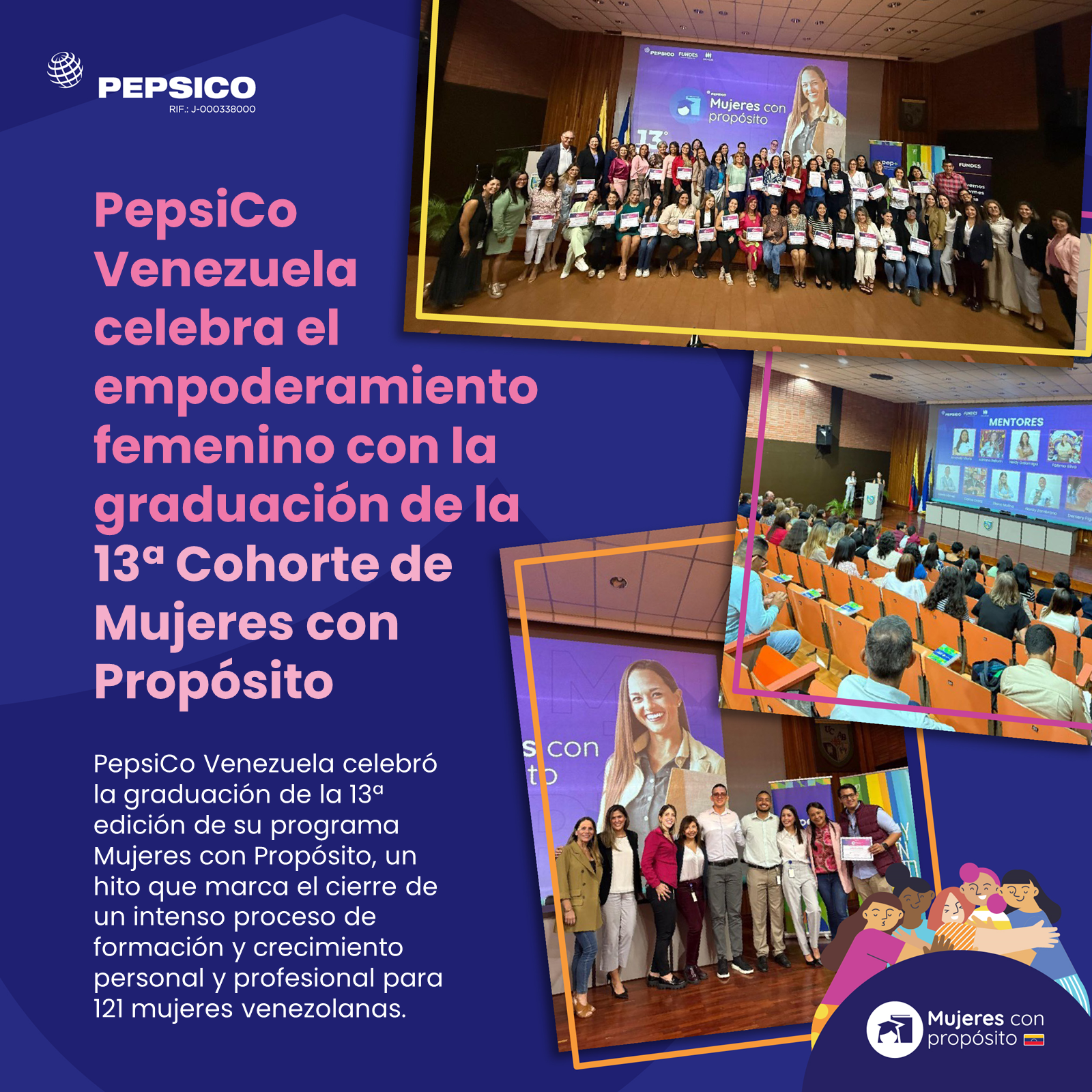 PepsiCo Venezuela celebra el empoderamiento femenino con la graduación de la 13ª Cohorte de Mujeres con Propósito