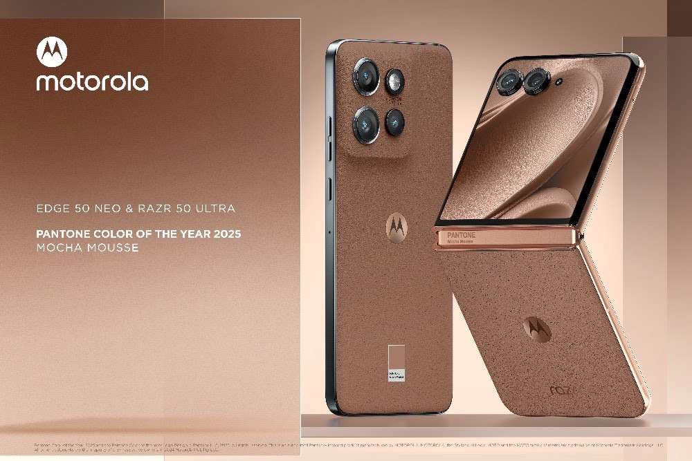 Motorola anuncia las ediciones especiales de razr 50 ultra y edge 50 neo&nbsp;Mocha Mousse, los primeros smartphones con el lujoso “Color del Año 2025 de Pantone”