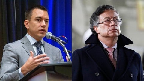 Presidente ecuatoriano Daniel Noboa acusó a Petro de “impulsar una incursión” guerrillera desde Colombia; el mandatario colombiano respondió