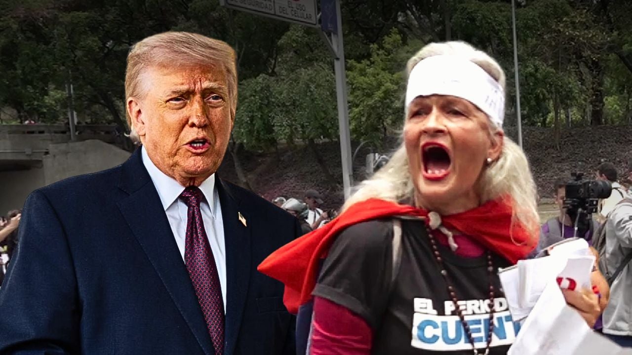 Manifestante confronta a Trump: “estamos llorando, no bailando”