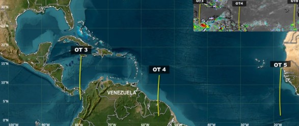 Tres ondas tropicales se acercan a Venezuela esta semana