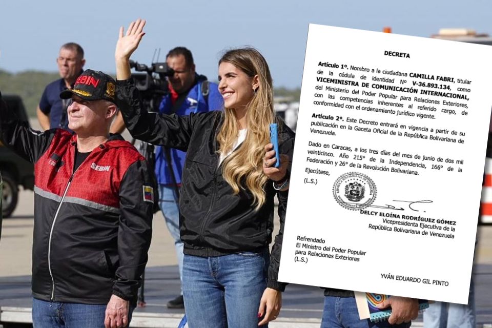 Chavismo otorgó cédula y pasaporte diplomático a Camilla Fabri