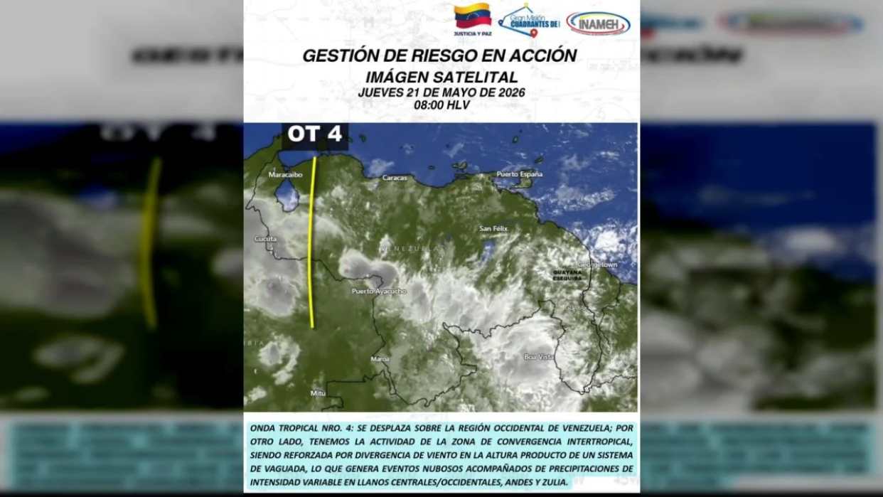 Onda tropical número cuatro generará precipitaciones en occidente