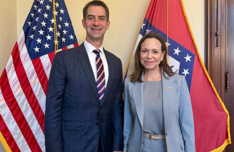 María Corina Machado agradece apoyo de senador Tom Cotton