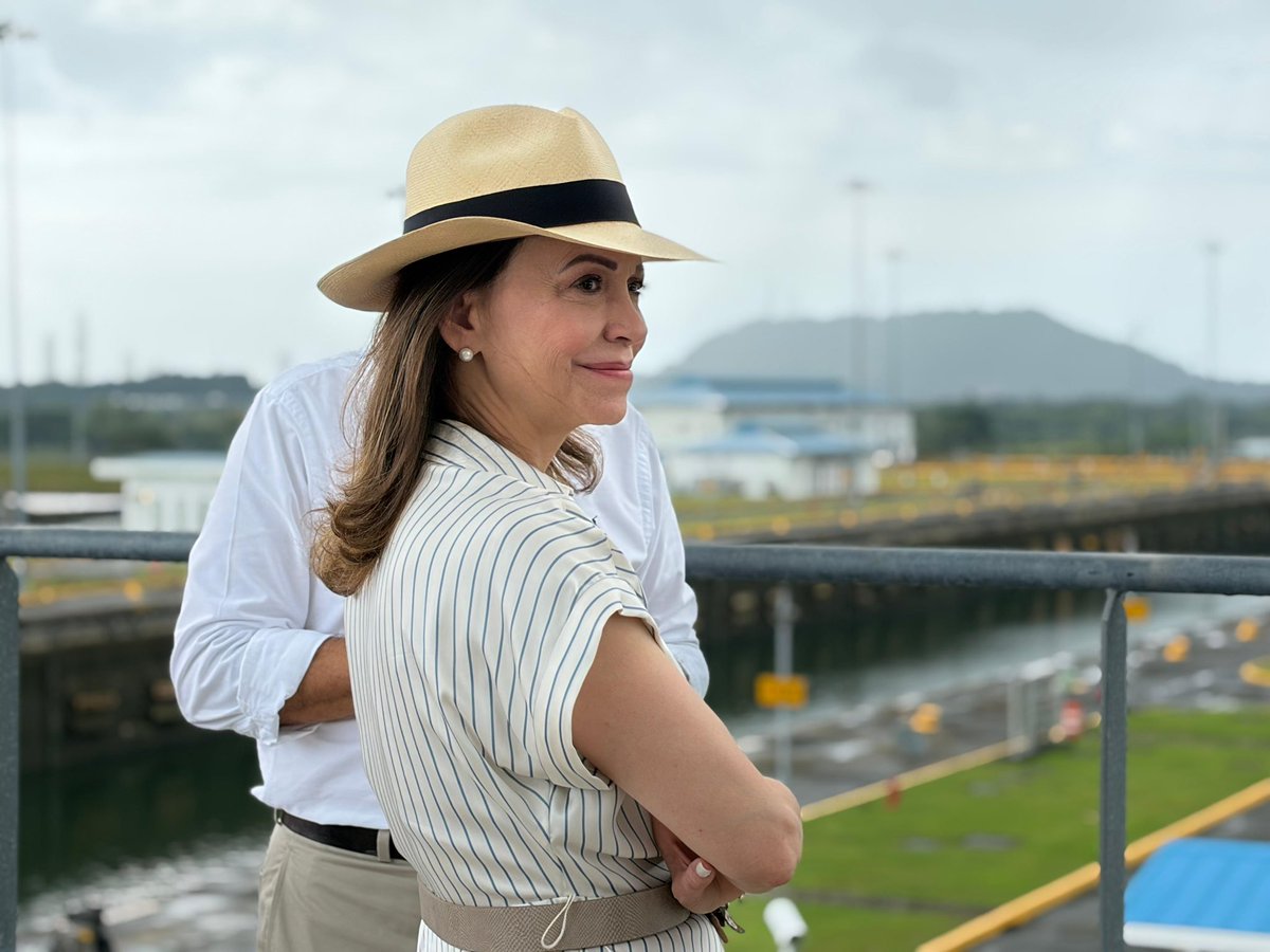 María Corina Machado visita Canal de Panamá