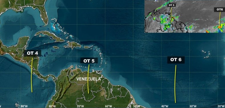 Ondas tropicales 5 y 6 afectarán a Venezuela esta semana