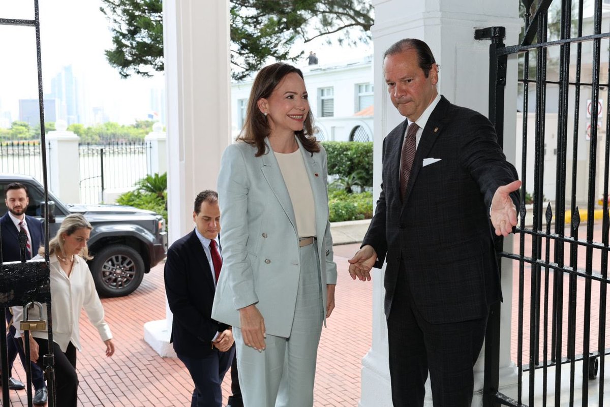 María Corina Machado recibida en Palacio de Las Garzas de Panamá