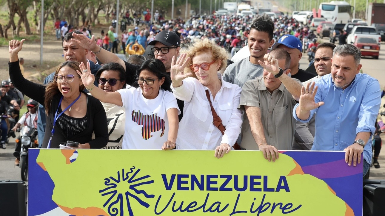 Delcy Rodríguez encabeza peregrinación nacional por Venezuela sin sanciones