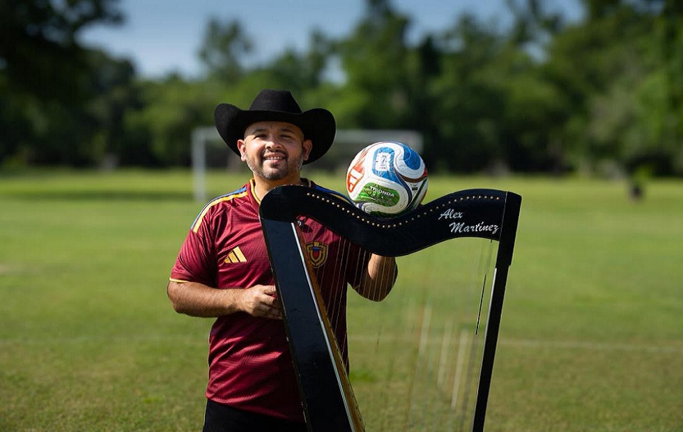 Arpista venezolano Alex Martínez llevará música tradicional al Mundial 2026