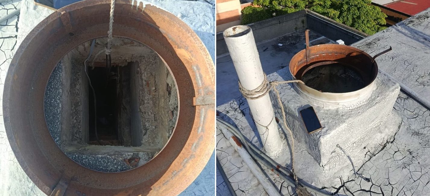 Bomberos de Caracas recuperaron un cadáver atrapado en el lugar más inesperado