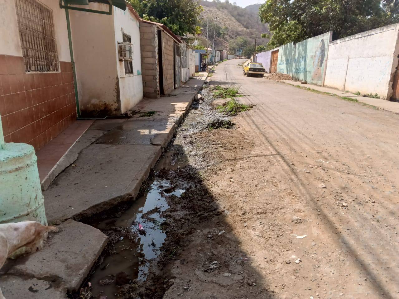 Fugas de aguas blancas deterioran las calles de El Esfuerzo III en Barcelona