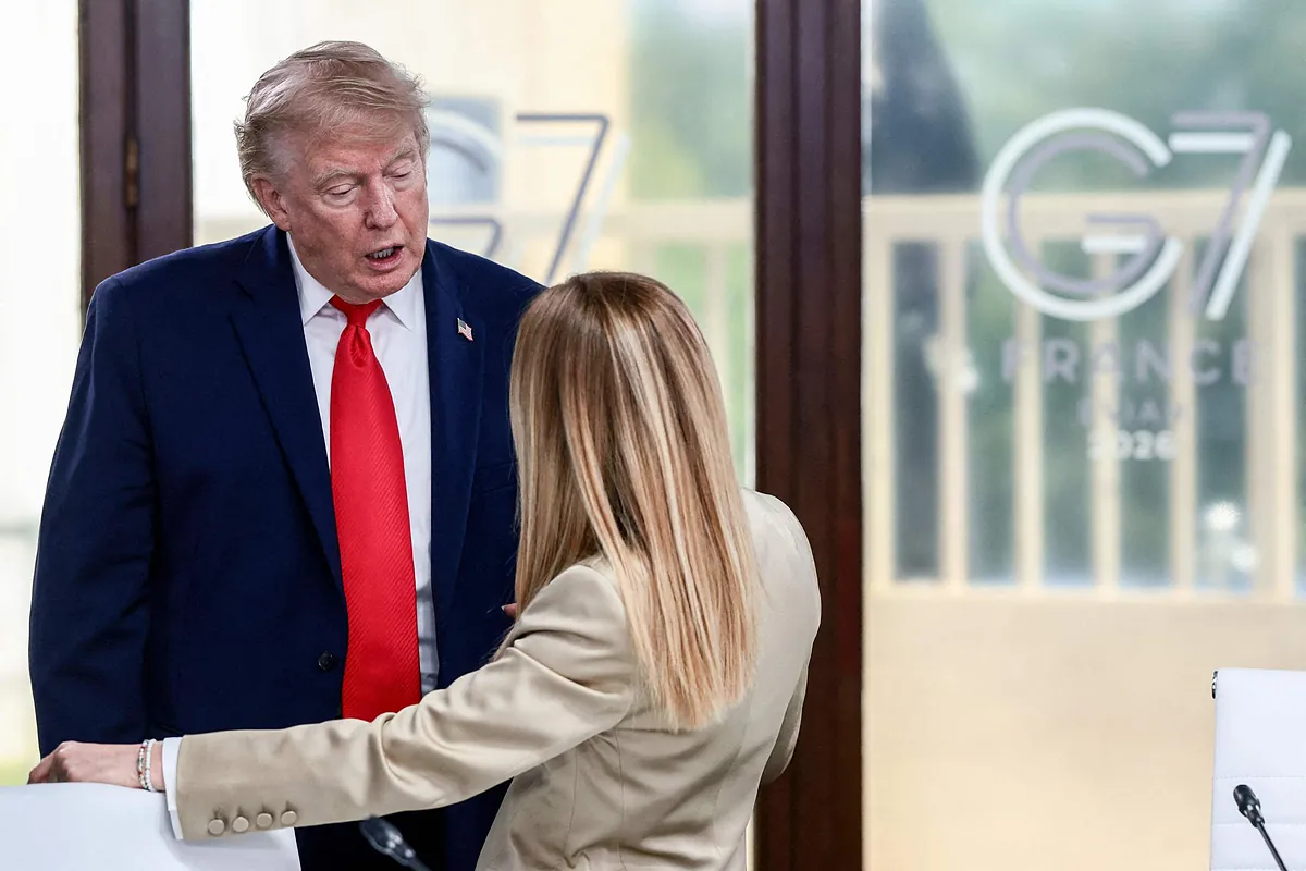 Meloni, indignada con Trump por “inventarse” que le suplicó “sacarse una foto con él” en el G7