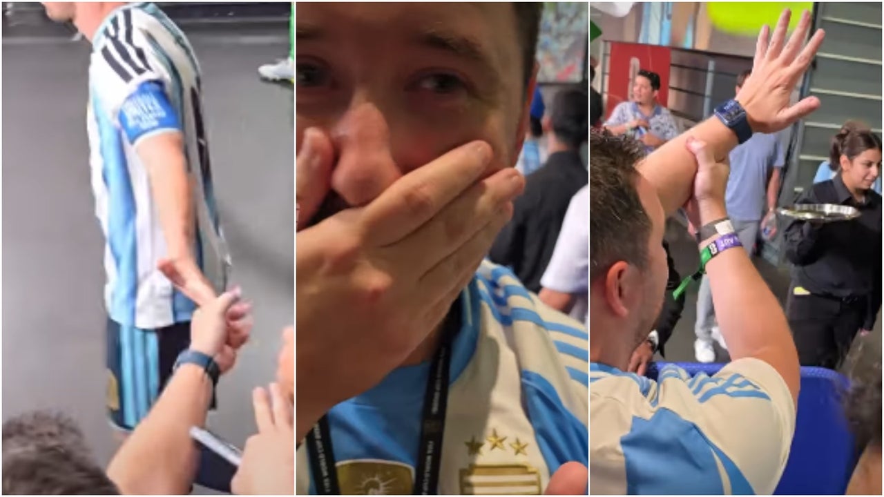 Fanático quedó con la mano temblorosa luego de que Messi lo saludara en medio del partido Argentina vs. Austria: “No me la lavo más” | NTN24.COM