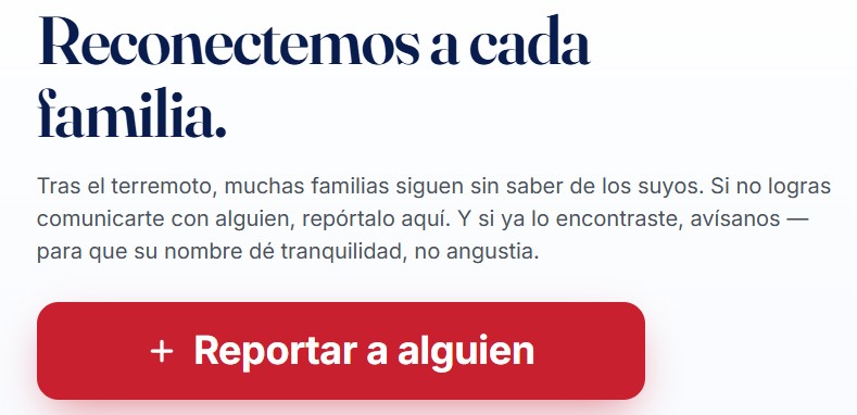 Lanzan plataforma para reportar personas desaparecidas tras los terremotos en Venezuela