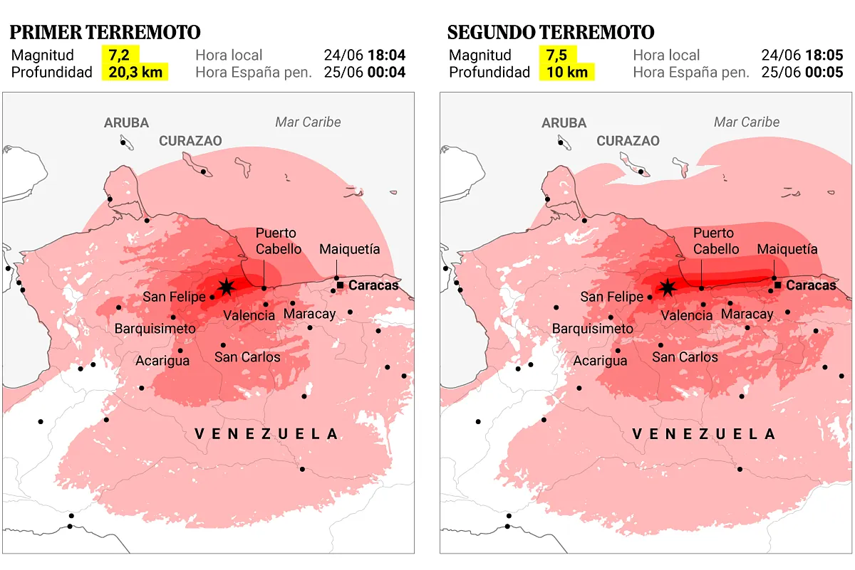 Doble terremoto en Venezuela: los gráficos que muestran la dimensión de la tragedia