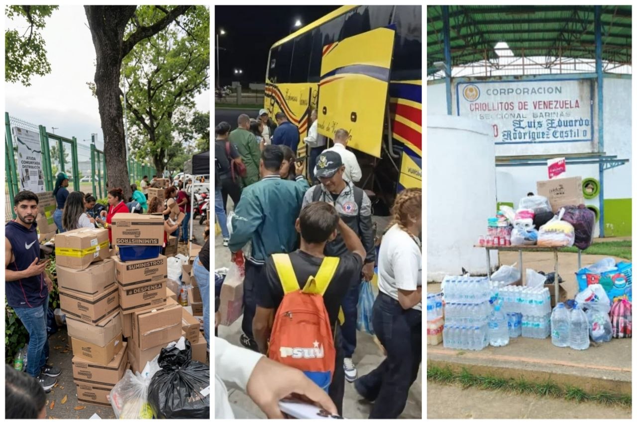 Rescatistas y alimentos: la ayuda que envió Barinas a Caracas y La Guaira