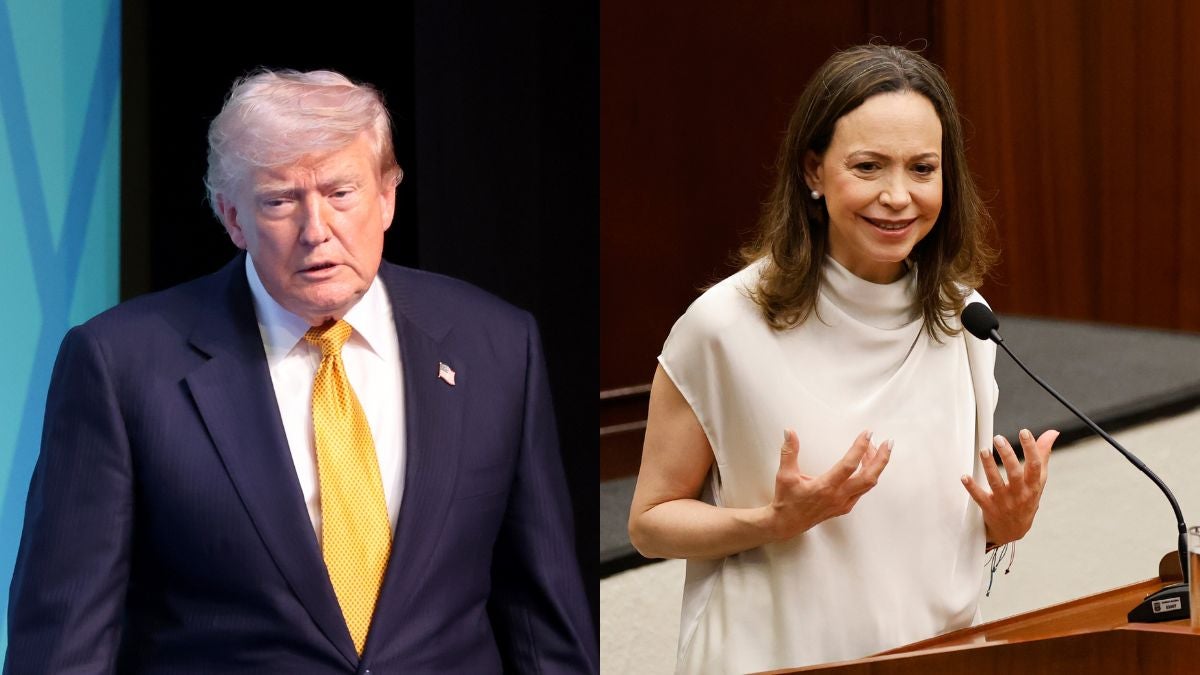Trump aseguró que no le dijo a María Corina Machado que no regresara a Venezuela y la elogió “es una persona fantástica, ella me dio el premio Nobel de Paz” | NTN24.COM