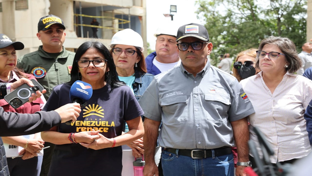 Presidenta (E) inspeccionó trabajos de rehabilitación del Plan Venezuela Renace en San Bernardino