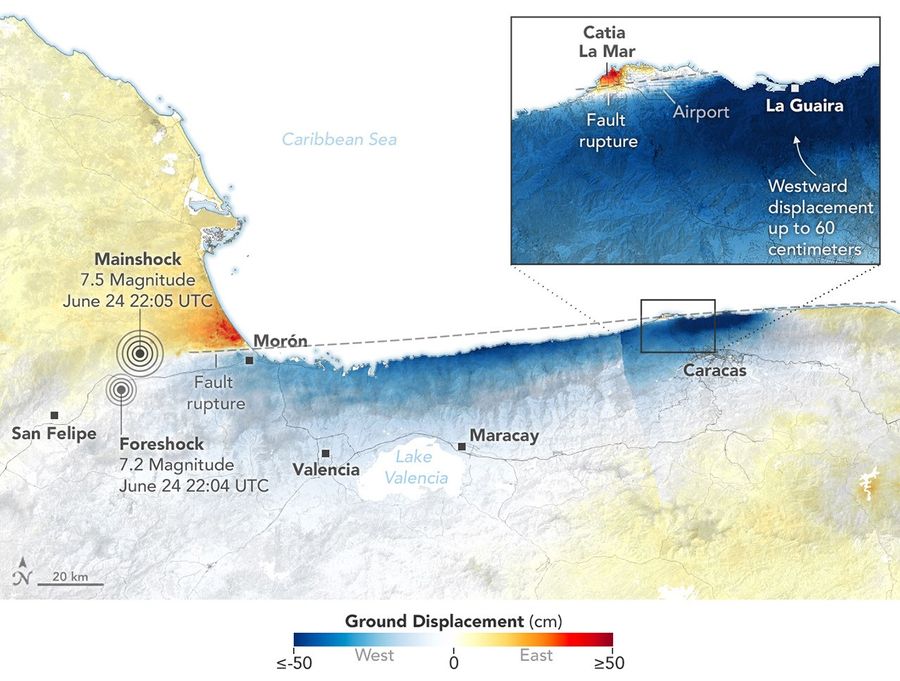 Nasa: Doble terremoto en Venezuela generó desplazamiento de terreno – Efecto Cocuyo