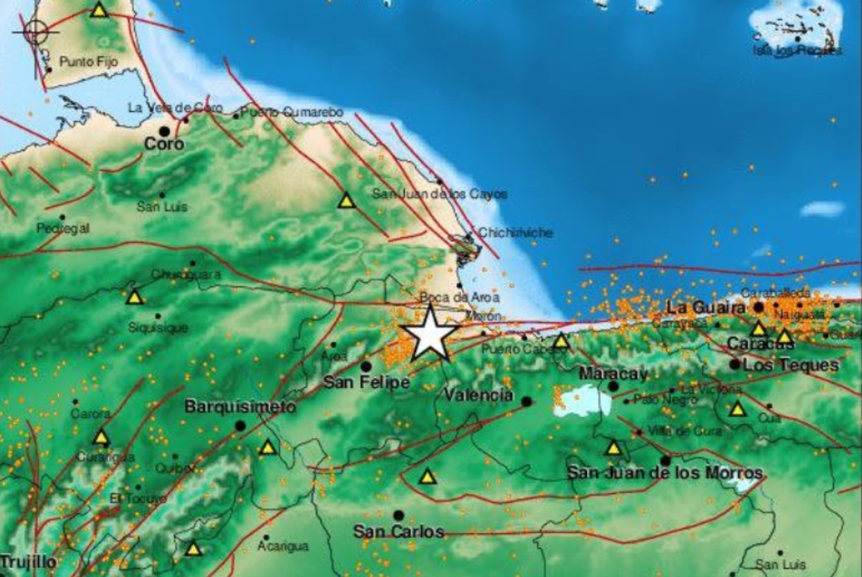 Nuevo sismo de magnitud 3,3 sacudió el centro-norte de Venezuela este #12Jul