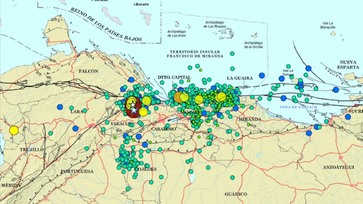 Funvisis contabiliza 1.389 réplicas desde el doblete sísmico del 24 de junio