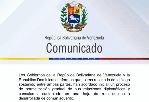 Venezuela y República Dominicana inician normalización de relaciones – Efecto Cocuyo