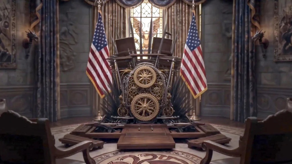 La Casa Blanca difundió un VIDEO de Trump en el Trono de Hierro al estilo de “Game of Thrones”