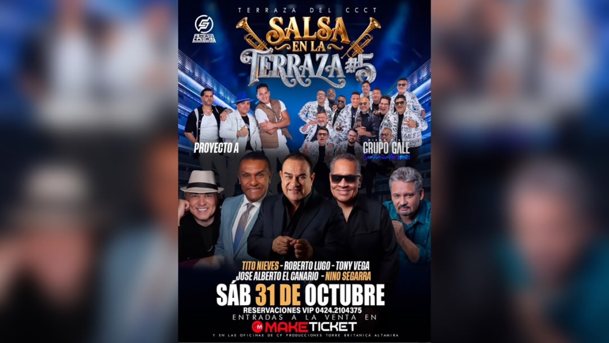 CP Producciones reprograma el concierto “salsa en la terraza #5” debido al doblete sísmico y ratifica su compromiso con el público venezolano