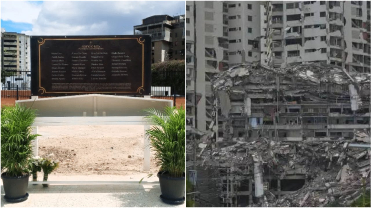Instalaron una placa: Familiares y vecinos rinden homenaje a los 31 fallecidos del edificio Rita en Caracas tras los terremotos | NTN24.COM