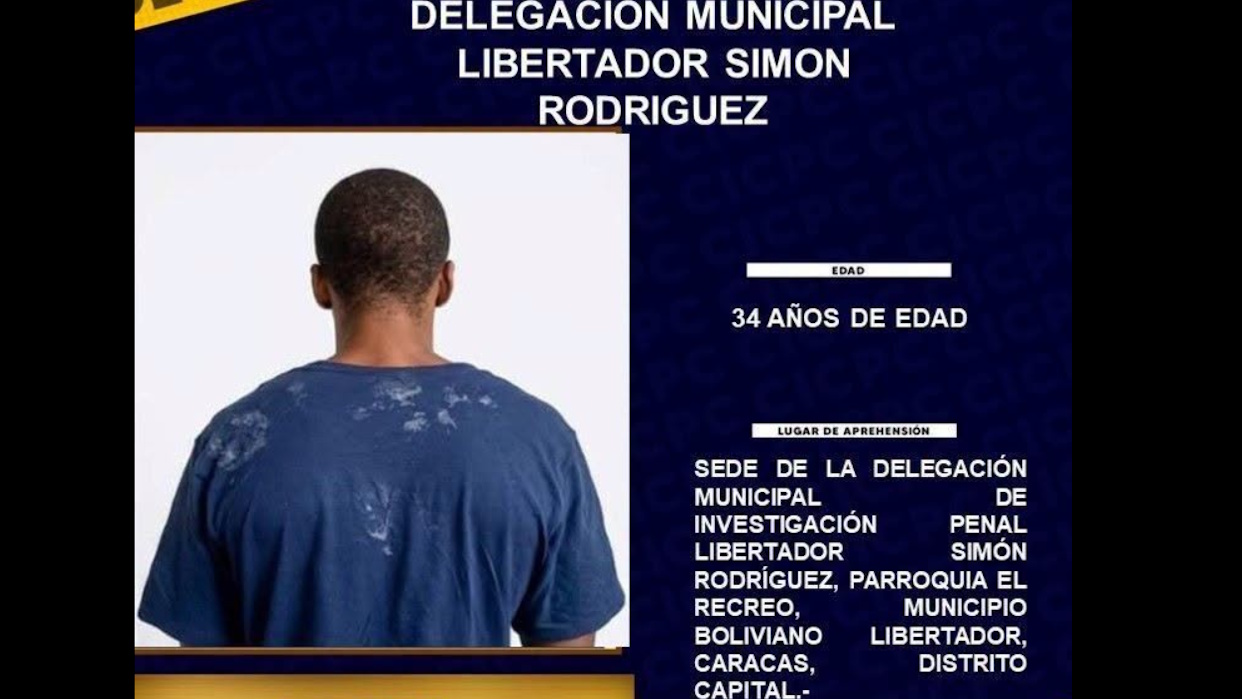 Detenido sujeto que agredió a dos mujeres en la parroquia El Recreo de Caracas