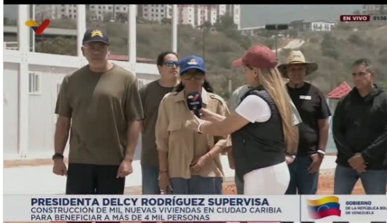 Presidenta (e) de Venezuela supervisa construcción de campamentos unifamiliares transitorios < El Informador Venezuela