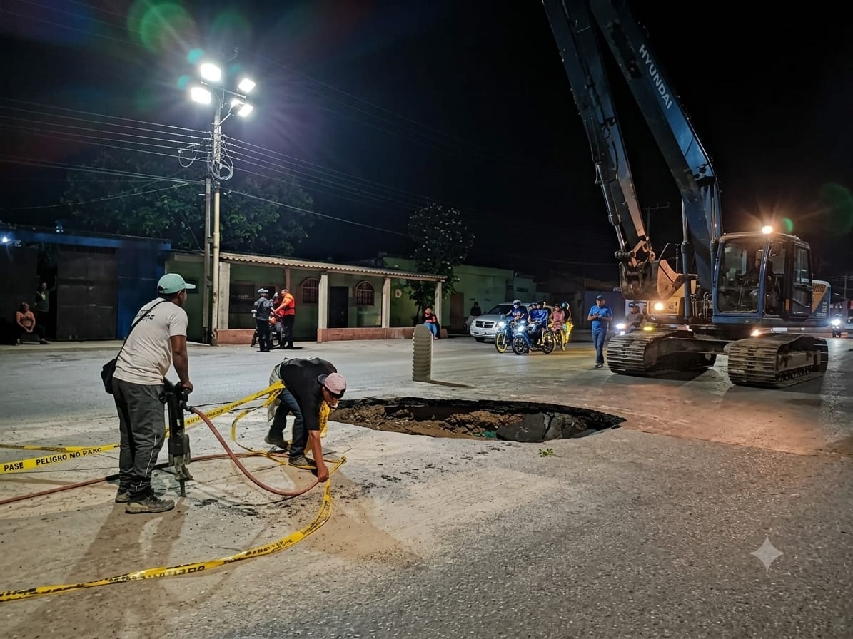 Reparada tubería matriz en la Turmero-Maracay