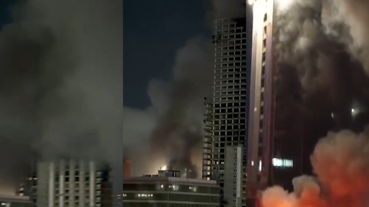 Incendio cerca de la Torre de David en importante avenida deja lamentables imágenes de fuego en medio de la noche en Caracas | NTN24.COM