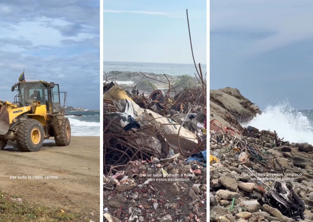 Polémica ambiental en La Guaira por la disposición de escombros en la costa