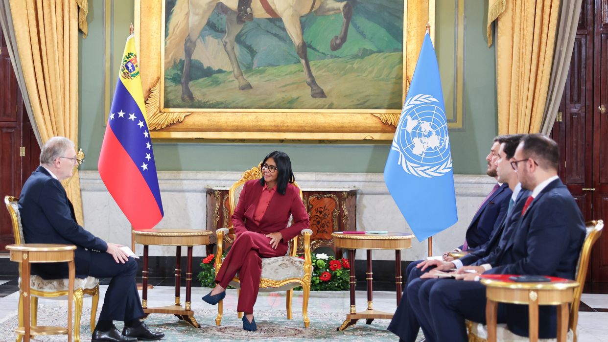 Presidenta Rodríguez recibió a representante de Naciones Unidas y a embajadora de Países Bajos en Miraflores