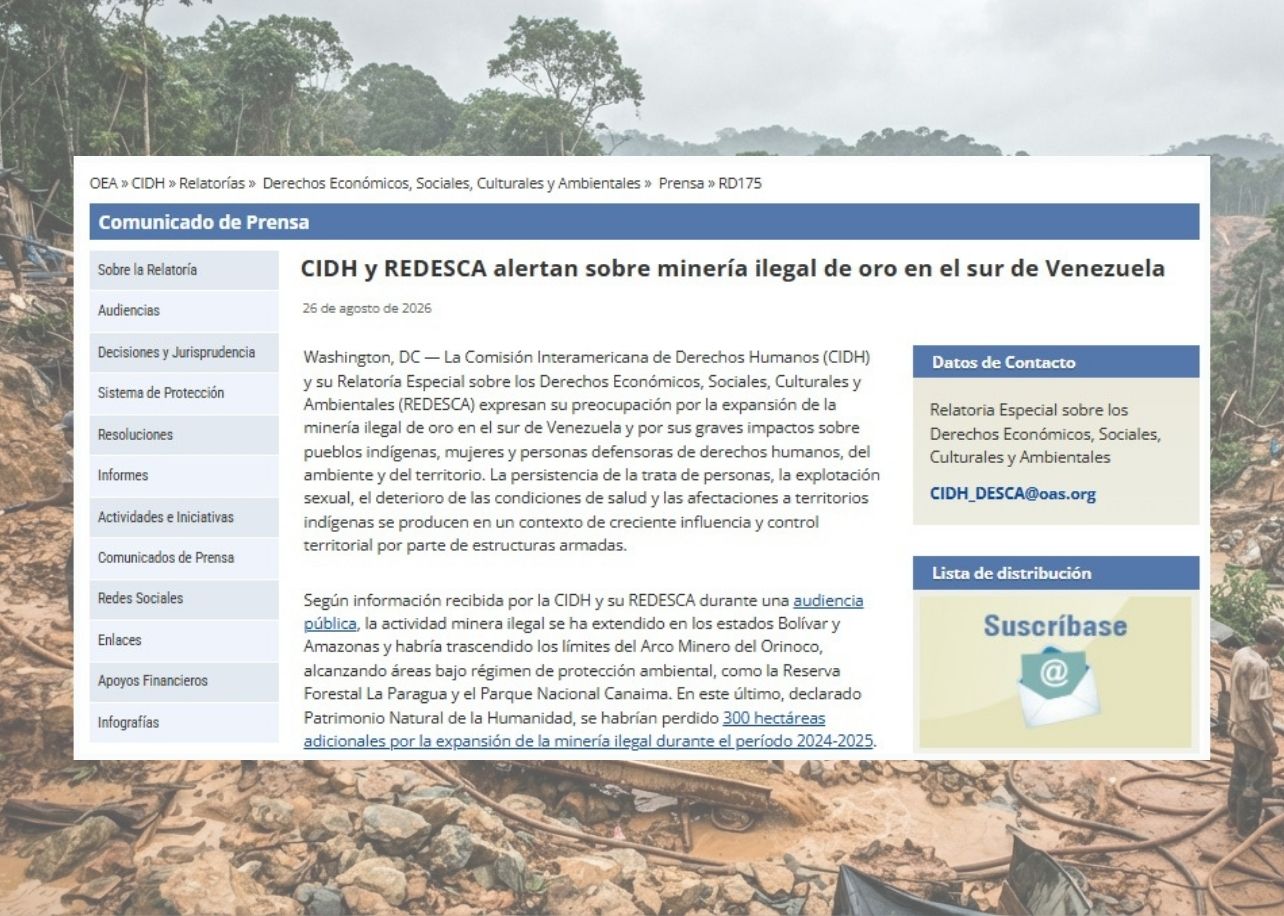Alerta internacional: La CIDH advierte sobre el avance de la minería ilegal en parques nacionales del sur de Venezuela < El Informador Venezuela