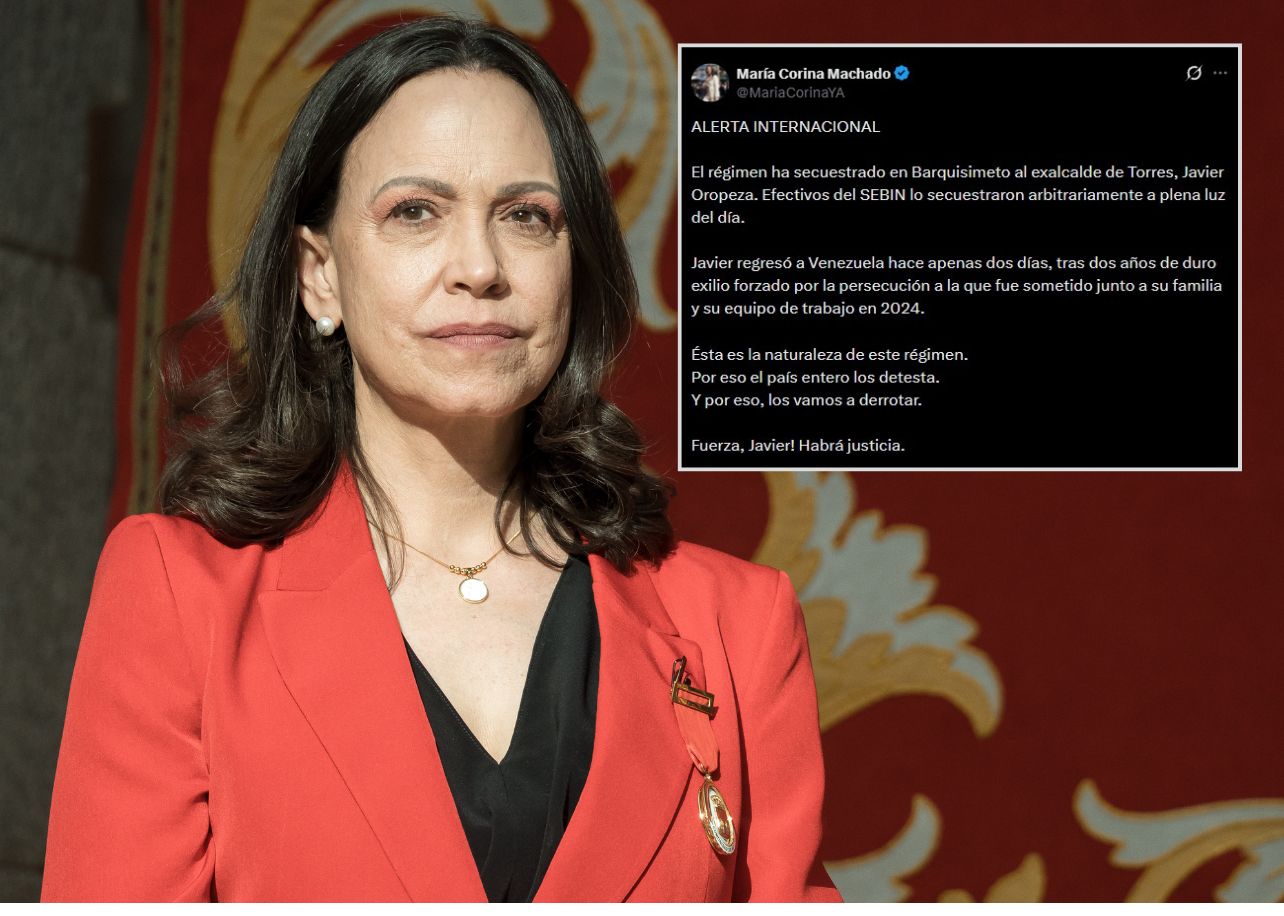 María Corina Machado condena la detención de Javier Oropeza: «Habrá justicia» < El Informador Venezuela