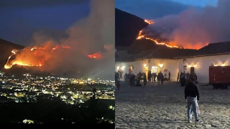 ‎Emergencia en Colombia: Colosal incendio ganó espacio en Villa de Leyva