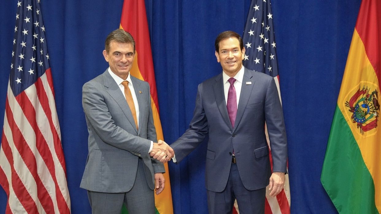 Marco Rubio sostuvo reunión con el presidente de Bolivia, Rodrigo Paz