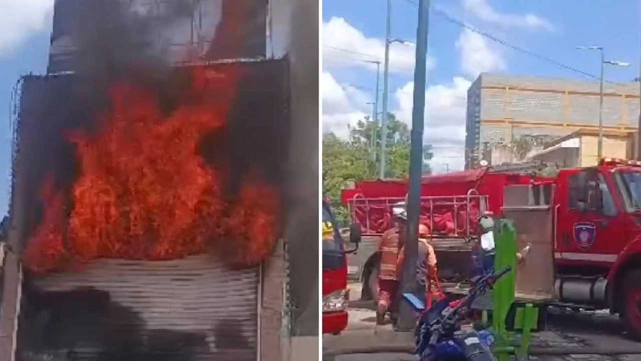 Incendio en edificio comercial de El Cementerio, en Caracas, obliga a evacuar a decenas de personas | NTN24.COM