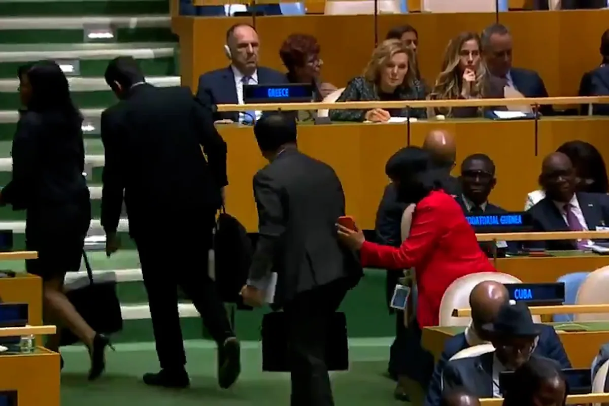 La delegación de Cuba abandona la Asamblea de la ONU durante el discurso de Trump