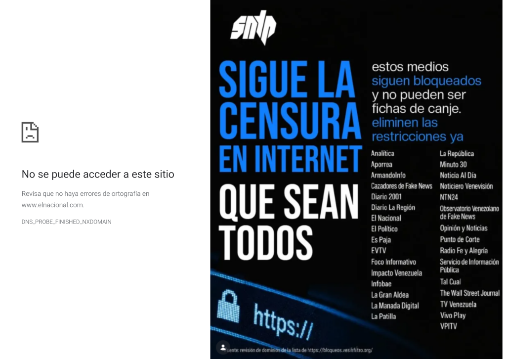 El SNTP exige el desbloqueo total e incondicional de los portales informativos