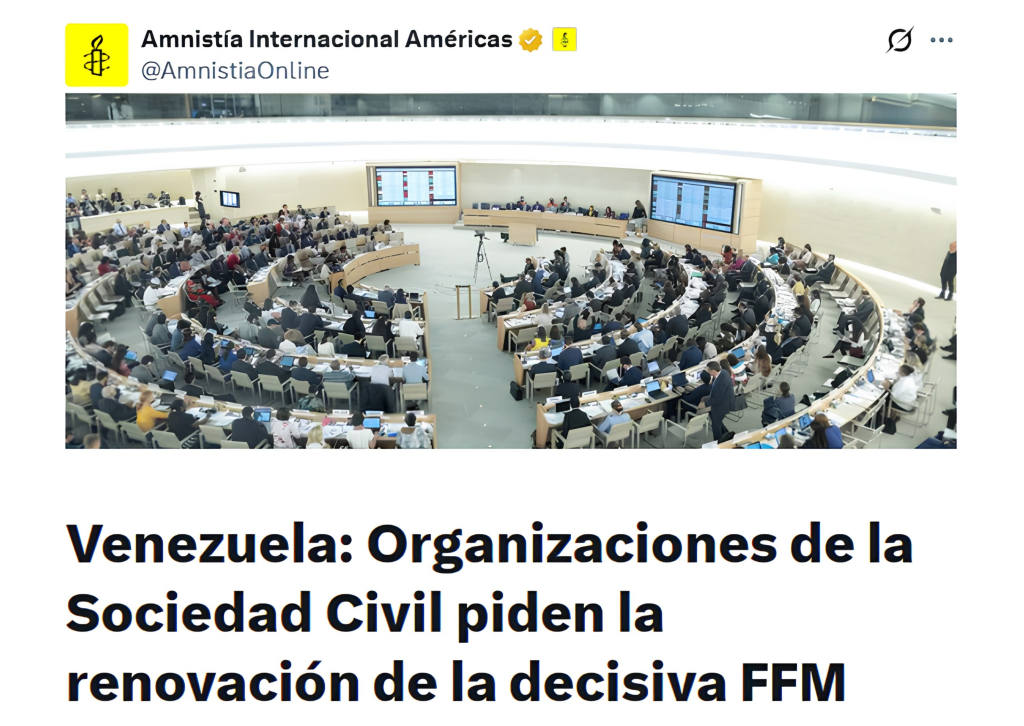 Organizaciones piden la renovación de la Misión de la ONU sobre Venezuela