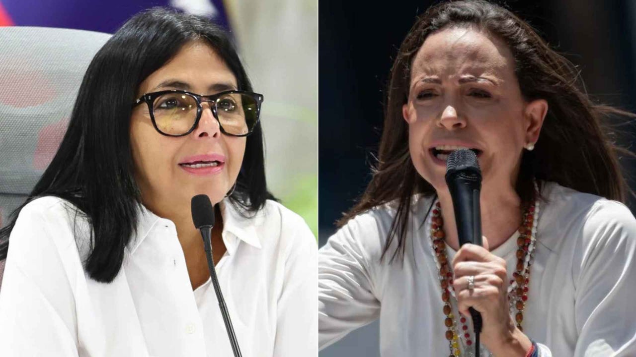 El disfraz de legitimidad de Delcy Rodríguez, tirana del régimen vs. El potente escudo democrático de María Corina Machado | NTN24.COM