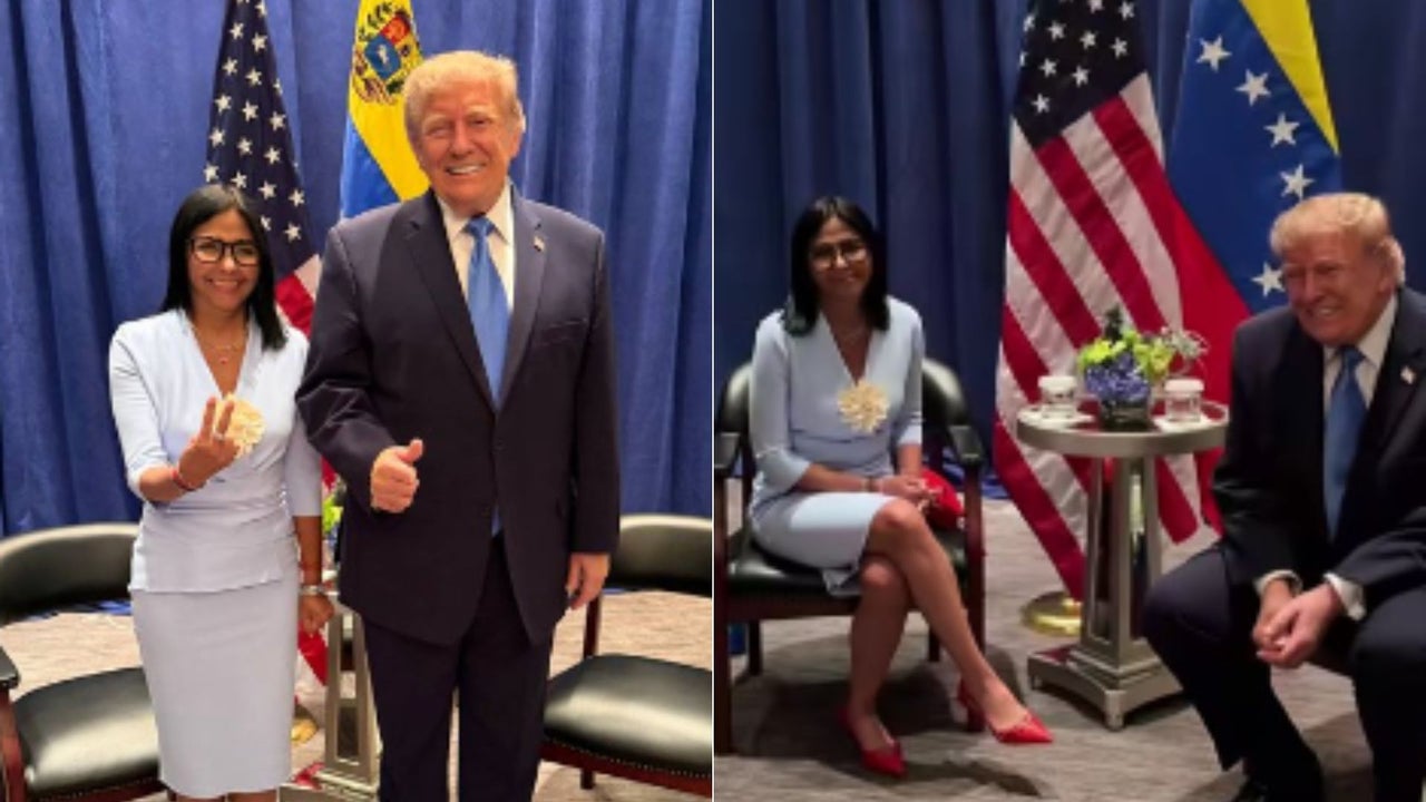 Delcy Rodríguez hace alarde de su reunión con Donald Trump: publicó la foto del encuentro en sus redes sociales | NTN24.COM