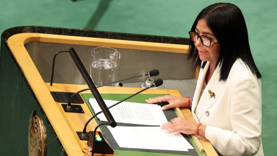 Delcy Rodríguez desde la ONU: Asumo la responsabilidad histórica de conducir a Venezuela hacia una etapa de democracia plena, paz y bienestar