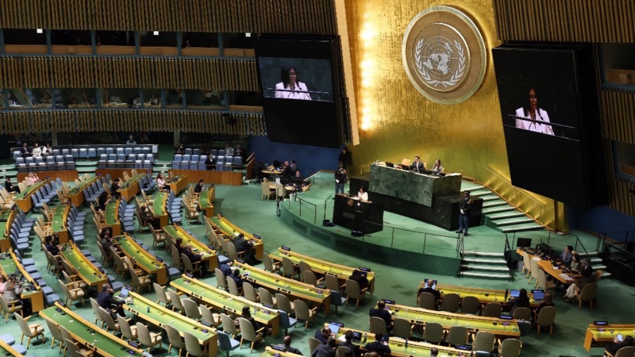 Delcy Rodríguez ante la ONU: “En Venezuela habrá elecciones”